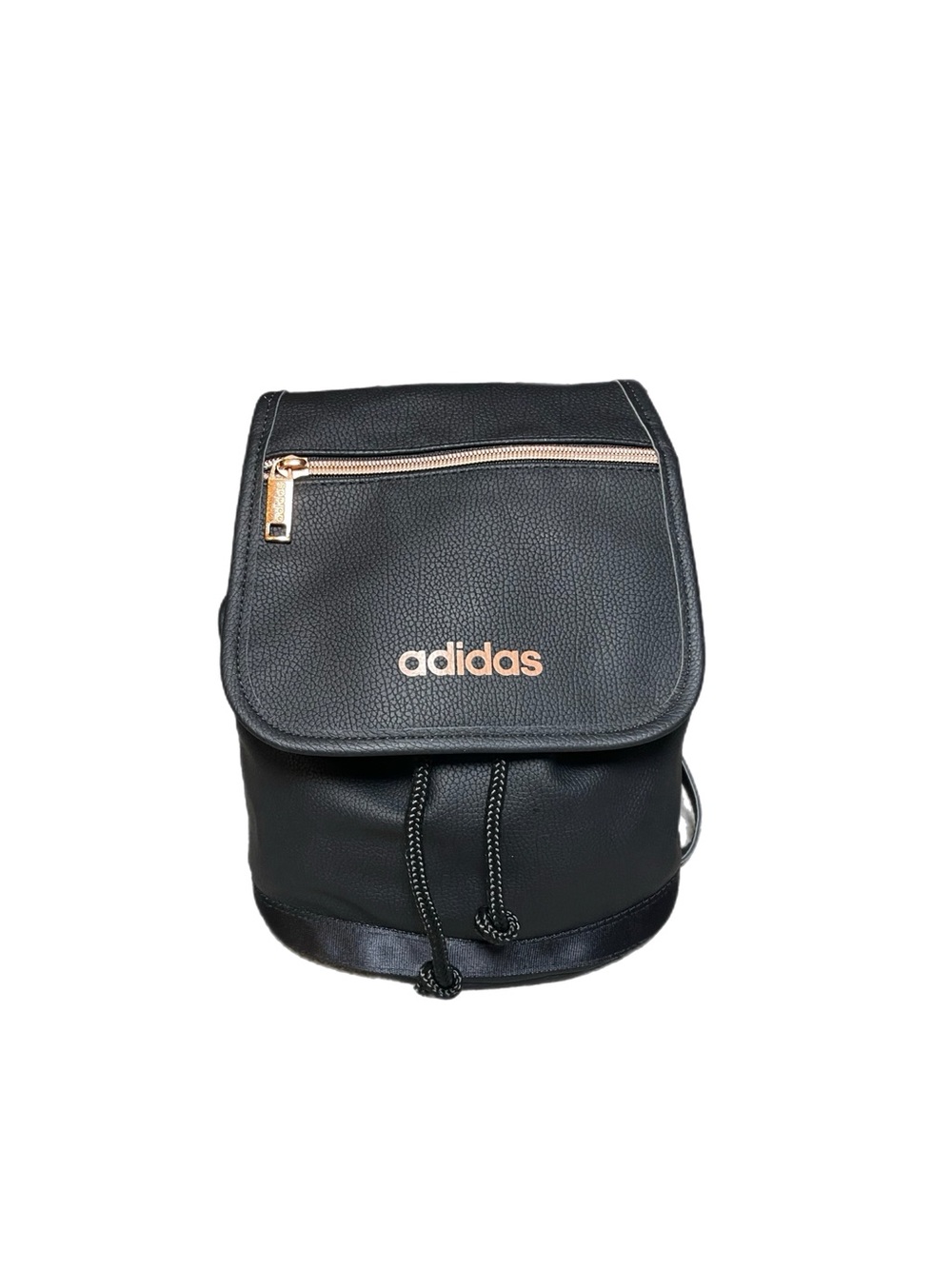 NWOT: ADIDAS Premium Mini Faux Leather Black Backpack